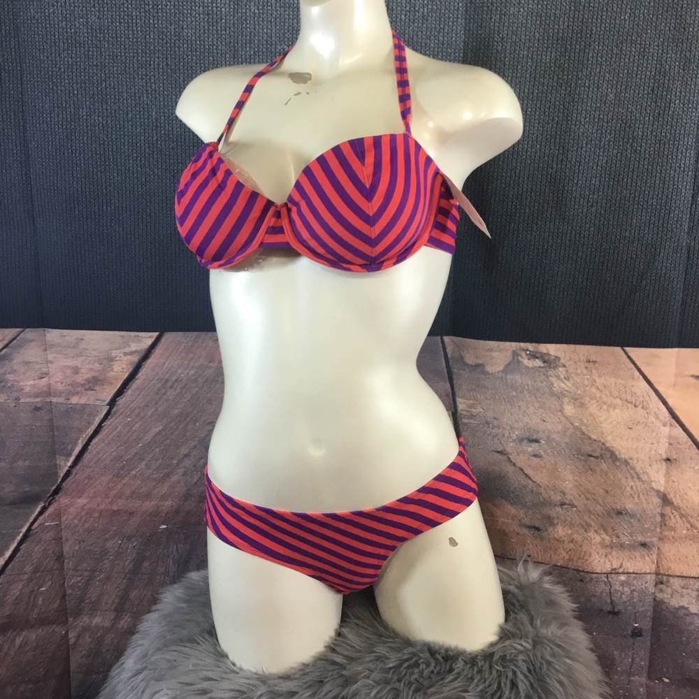 H&M pink Purple Balconet bikini 👙 NWT